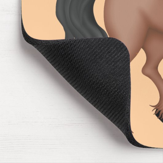 Bruine en zwarte paarden muismat (Hoek)