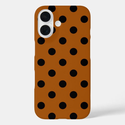 Bruine en zwarte Polka Dots Case-Mate iPhone Case (Achterkant)