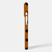 Bruine en zwarte Polka Dots Case-Mate iPhone Case (Achterkant / Links)