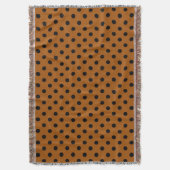 Bruine en zwarte Polka Dots Deken (Voorkant Verticaal)