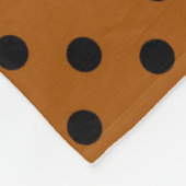 Bruine en zwarte Polka Dots Fleece Deken (Hoek)