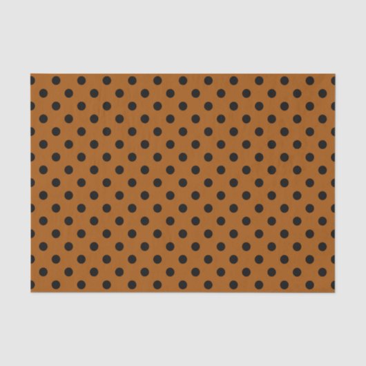 Bruine en zwarte Polka Dots Tissuepapier (Voorkant)