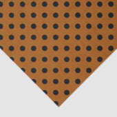Bruine en zwarte Polka Dots Tissuepapier (Detail)