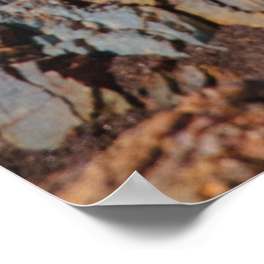 Bruine en zwarte rotsformatie poster (Hoek)