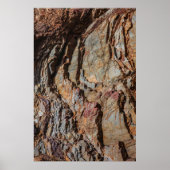 Bruine en zwarte rotsformatie poster (Voorkant)