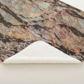 Bruine en zwarte rotsformatie sherpa deken (3/4)