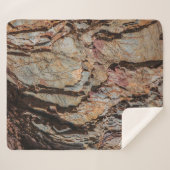 Bruine en zwarte rotsformatie sherpa deken (Voorkant (horizontaal))