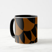 Bruine en zwarte schalen mok (Voorkant links)