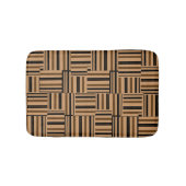 Bruine en zwarte strepen Faux houten badmatten (Voorkant)