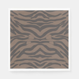 Bruine en zwarte tigar strepen servet