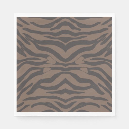 Bruine en zwarte tigar strepen servet (Voorkant)