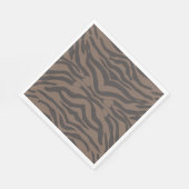 Bruine en zwarte tigar strepen servet (Hoek)