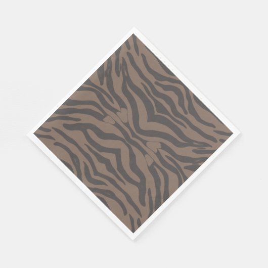 Bruine en zwarte tigar strepen servet (Hoek)
