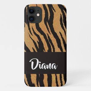 Bruine en zwarte tijgerafdrukken Case-Mate iPhone case