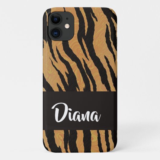 Bruine en zwarte tijgerafdrukken Case-Mate iPhone case (Achterkant)