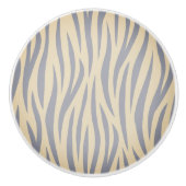 Bruine en zwarte zebra gestreepte keramische knop (Voorkant)