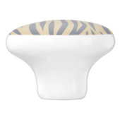 Bruine en zwarte zebra gestreepte keramische knop (Zijkant)