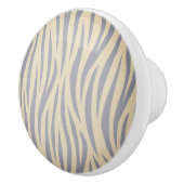 Bruine en zwarte zebra gestreepte keramische knop (Rechts)
