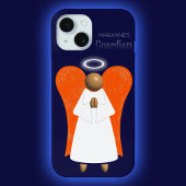 Bruine engel, beschermengel iPhone 15 case
