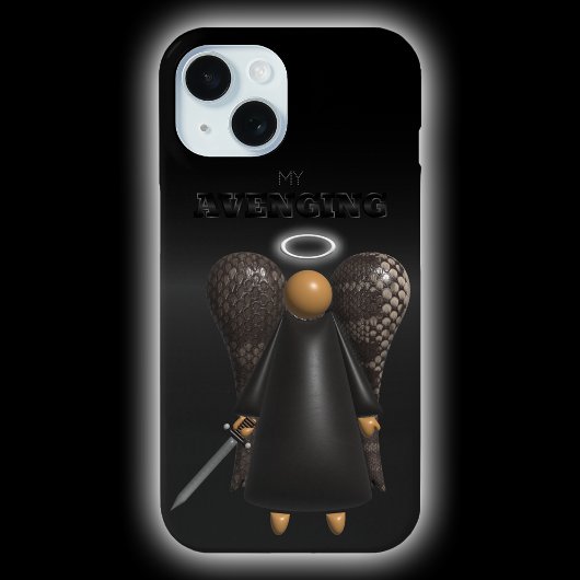 Bruine engel, wraakzuchtige engel Case-Mate iPhone case