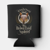 Bruine eogige eekhoorn - grappige eekhoornminnaar blikjeskoeler (Achterkant)