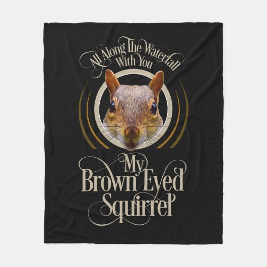 Bruine eogige eekhoorn - grappige eekhoornminnaar fleece deken (Voorkant)