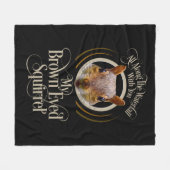 Bruine eogige eekhoorn - grappige eekhoornminnaar fleece deken (Voorkant (Horizontaal))