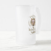 Bruine eogige eekhoorn - grappige eekhoornminnaar matglas bierpul (Voorkant rechts)