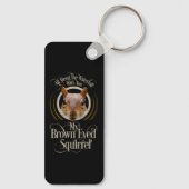 Bruine eogige eekhoorn - grappige eekhoornminnaar sleutelhanger (Achterkant)