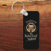 Bruine eogige eekhoorn - grappige eekhoornminnaar sleutelhanger (Voorkant)
