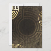 Bruine Escape Room Moord Mysterie Dinner Party Kaart (Achterkant)