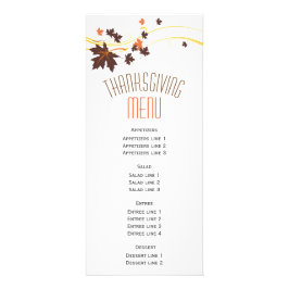 Bruine esdoorn laat elegante herfst Thanksgiving m Reclamekaart
