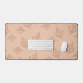 Bruine esdoorn verlaat  lijnbladpatroon bureaumat (Keyboard & Muis)