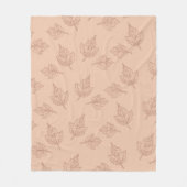 Bruine esdoorn verlaat tropische botanische herfst fleece deken (Voorkant)