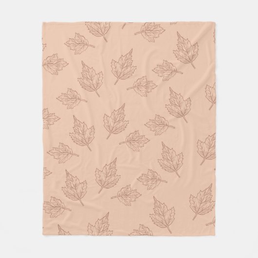 Bruine esdoorn verlaat tropische botanische herfst fleece deken (Voorkant)