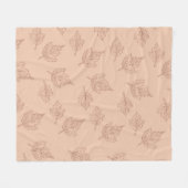 Bruine esdoorn verlaat tropische botanische herfst fleece deken (Voorkant (Horizontaal))