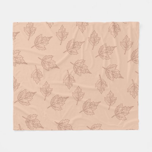 Bruine esdoorn verlaat tropische botanische herfst fleece deken (Voorkant (Horizontaal))