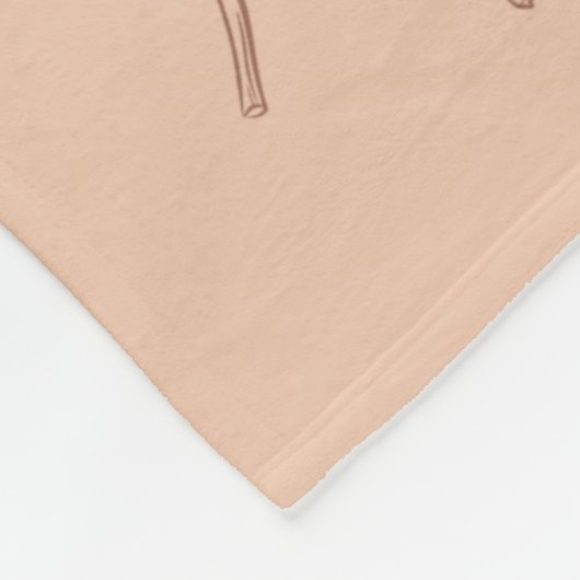 Bruine esdoorn verlaat tropische botanische herfst fleece deken (Hoek)