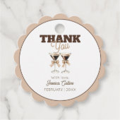 Bruine Espresso Cocktail 30e Verjaardag Bedankt Bedankjes Labels (Voorkant)