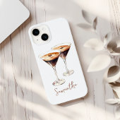 Bruine Espresso Martini Koffie Cocktail Aangepaste Case-Mate iPhone Case