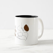 Bruine esthetische koffietijd Mok (Voorkant rechts)