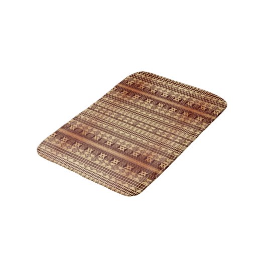 Bruine etnische textuur badmat (Gekanteld)