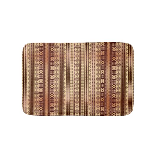 Bruine etnische textuur badmat (Voorkant)