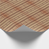 Bruine etnische textuur cadeaupapier (Hoek)