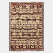 Bruine etnische textuur deken (Voorkant Verticaal)