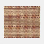 Bruine etnische textuur fleece deken (Voorkant (Horizontaal))