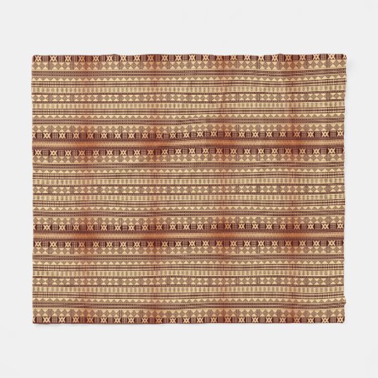 Bruine etnische textuur fleece deken