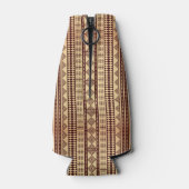 Bruine etnische textuur flesjeskoeler (Achterkant)