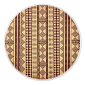 Bruine etnische textuur keramische knop (Voorkant)