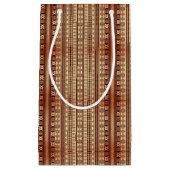 Bruine etnische textuur klein cadeauzakje (Voorkant)